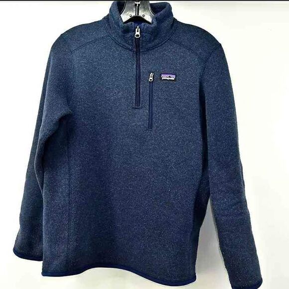 Patagonia Better Sweater Women's Blue 1/4 Zip Pullover Size XL - Picture 1 of 8